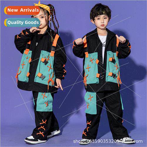 Childrens Set Dance Su Boys Hip Hop Walking Handsome Jacket