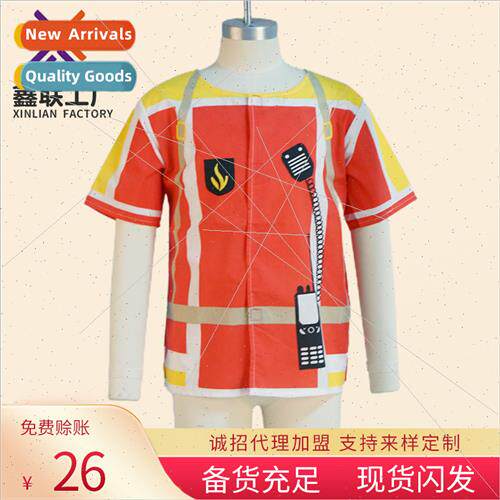 8-10 years old childrens festival short-sleeved stage perman