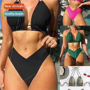 Spl Sexy Solid Nylon Swimsu Womens Fashion Bikini New 2023