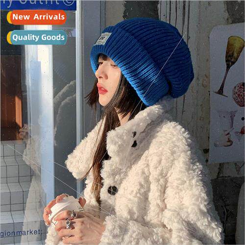 2023 winter new loose cloth label knted cold cap warm ear pr