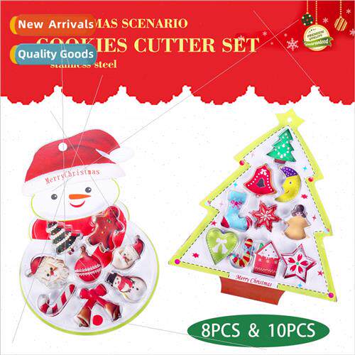 Christmas stainless steel cookie molds cake baking diy tools
