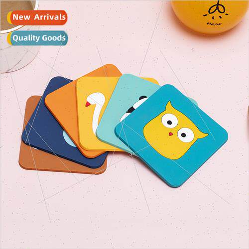 Creative cartoon -slip placemats anti-scald soft rubber coas