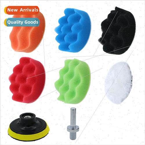 Car beauty waxing sponge polishing 8PCS set 3-7 inch wave sp