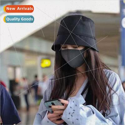 Japan Korea simple cotton fisherman cap Yang Mi monochrome b