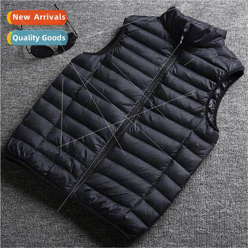 Down jacket vest men light  undershirt shoulders stand-up co