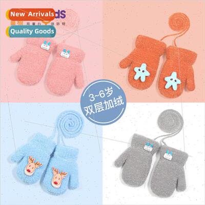 Childrens gloves winter mens and womens baby travel windproo
