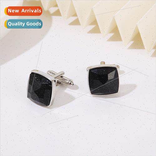 new square diamond onyx cufflinks fashion men shirt French c
