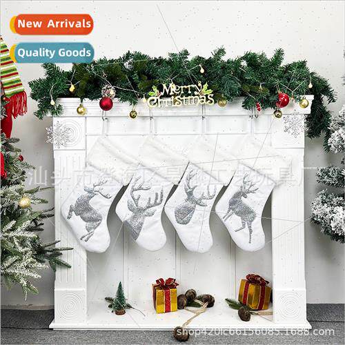 2023 new christmas hanging elk christmas stocking gift bag c