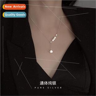 S925 silver tassel necklace new female collarbone chain imat