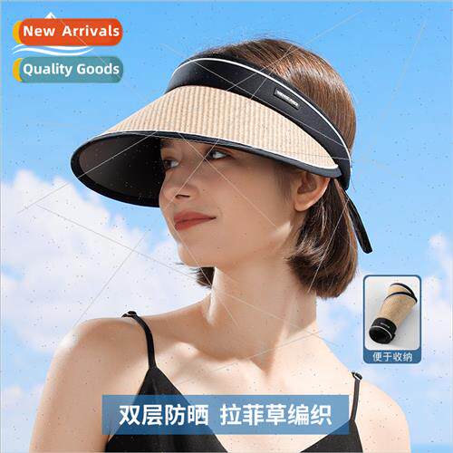 Summer raffia hat sunshade hollow top hat ladies outdoor UV