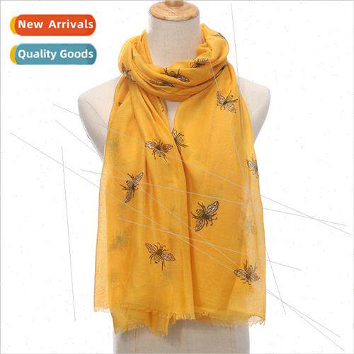 bee scarf Europe American bee printing warm autumn winter wo
