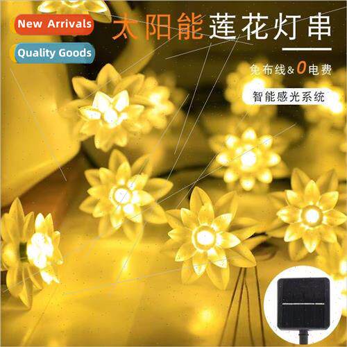 LED Solar Powered Double Layers Lotus Christmas Day Yard Dec