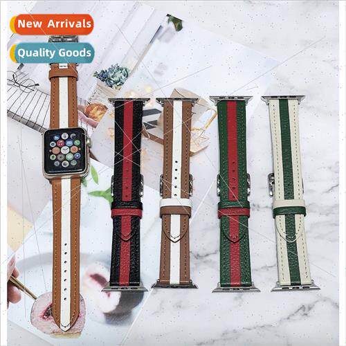 适用Apple leather inter-color watch bapple watch8/7/SE/6/5/4