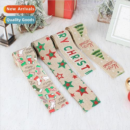 New Ribbon Christmas Ribbon Accessory Ribbon Wire Edge Chris
