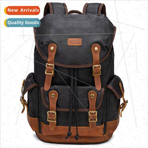 Retro canvas shoulder bag large-capacy travel computer bag f
