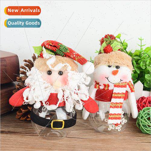 Santa Claus transparent plastic candy canes doll doll candy