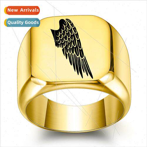 Europe 304 Stainless Wings Ring Wings dom Tanium Steel Trend