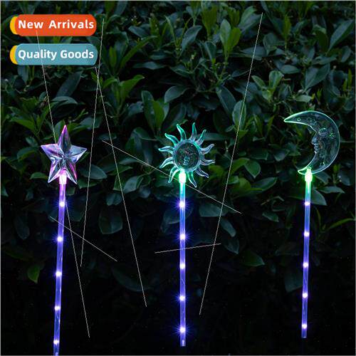 Star moon sun ground plug light one tow five solar garden li