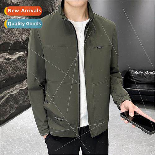 Autumn stand-up collar jacket men business casual jacket mat