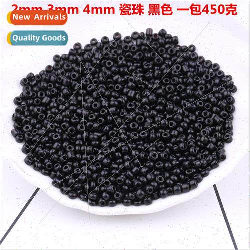 Black porcelain beads rice beads diy weaving bracelet neckla