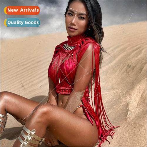 Handmade Knted Fringe Long Dress New Creative Design Greek G