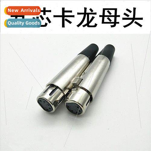 Microphone head 5-pole XLR soldered female mixer plug 5-pole