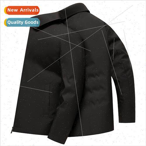 Autumn winter down jacket male lapel executive duck down jac