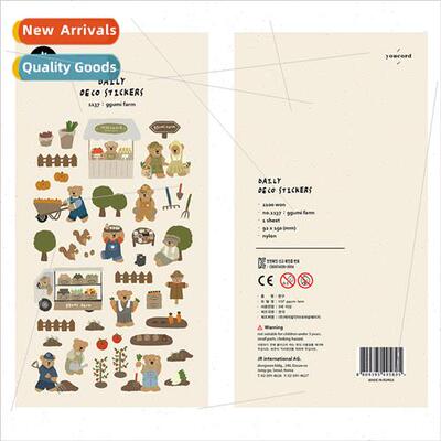 Korea cute bear 1137 leisurely farm daily decoration sticker