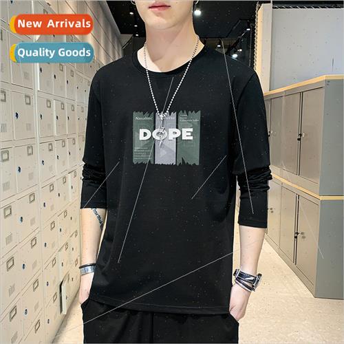 Men long-sleeved T-shirt 2023 spring new Korea  nd ins loose