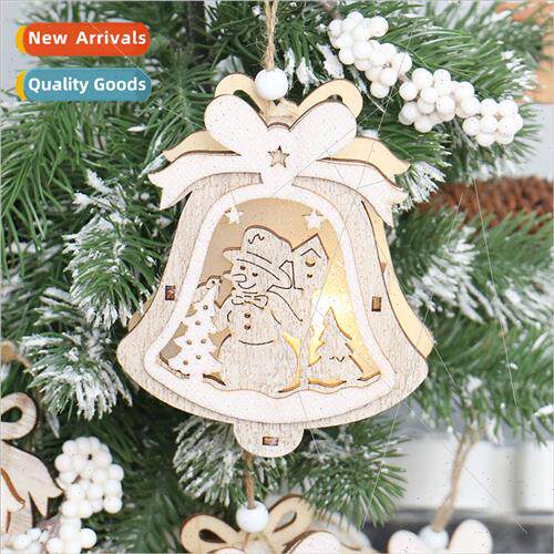 Christmas decorations colorful glowing wooden bells crafts h