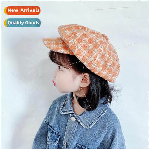 Korea  baby hat children letters soft brim beret versatile p
