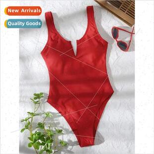 plain one tow swimsu fashio womens bikini New piece