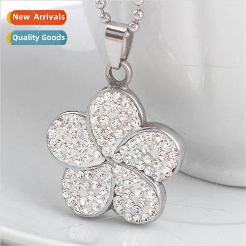 Europe Diamonds Flower Women Stainless Sweater Chain