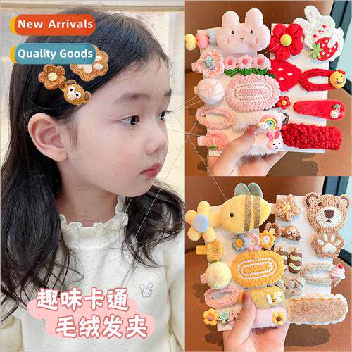 2023 autumn winter new children girls baby cartoon plush cut