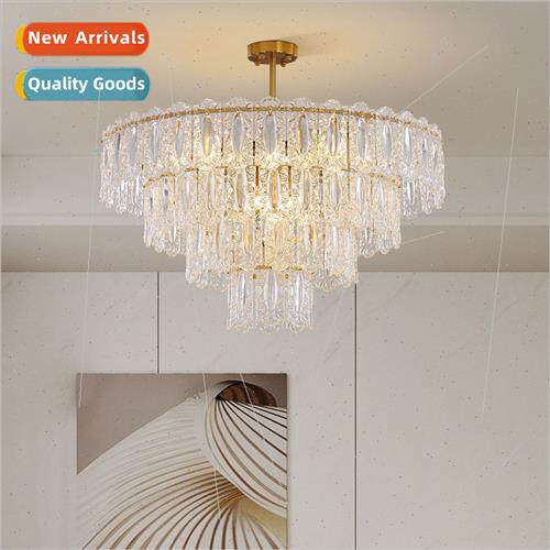 French light luxury simple atmosphere crystal chandelier pos