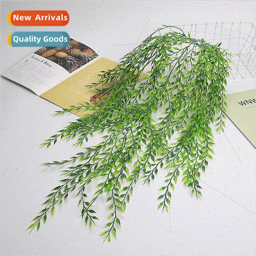mulation wicker vines plants wall hanging rattan green wall