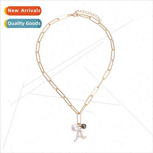 Fashion simple metal chain letters collarbone chain exaggera