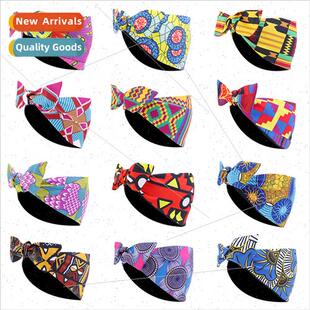retro hair knot wide headbsport print edge wind New bAfrican