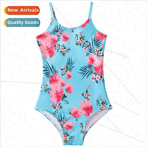 2023 new girls swimsu ins ltle girl one-piece middle and lar