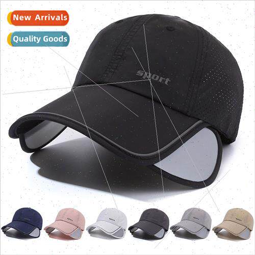 Wider retractable brim summer baseball cap female sun hat ou