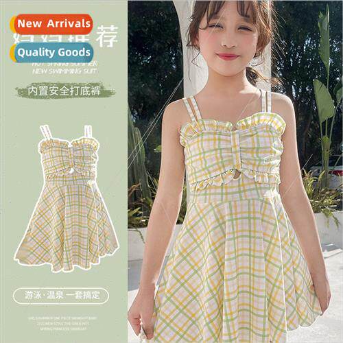 Girls swimsu 2023 new middle and young children princess ski