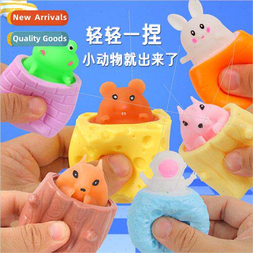 Creative decompression cute cheese rat cup pinch fun squeeze