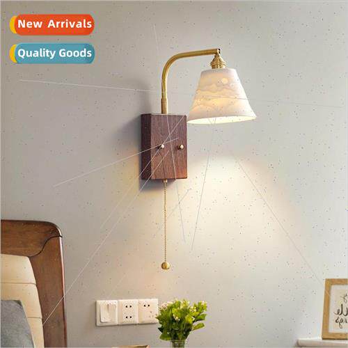 Modern light luxury ceramic brass wall lamp minimalist ceram