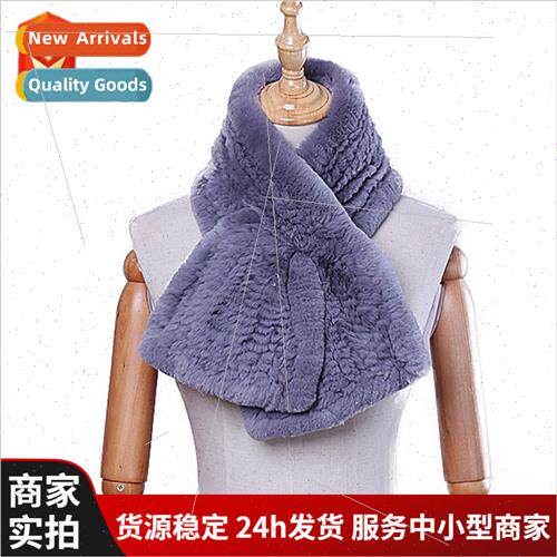 Otter rabb hair scarf Korean  simple long preparation woolen