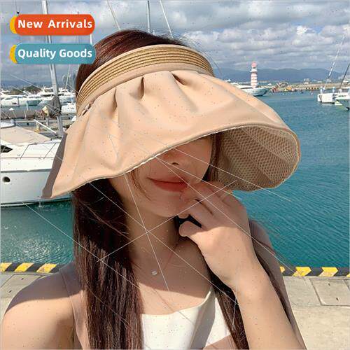 Korea  hat female high- straw top sunscreen hollow top sun h