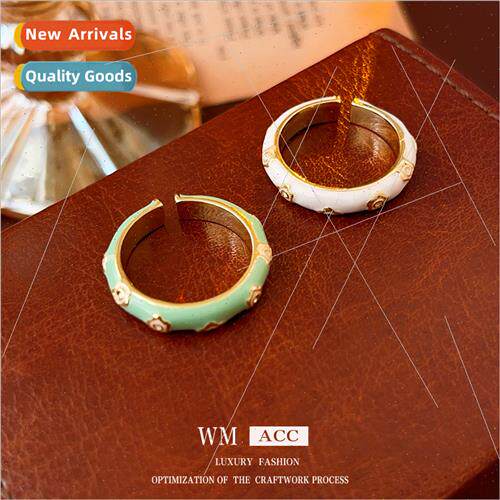 Drip oil flowers stars simple open ring niche hundred finger