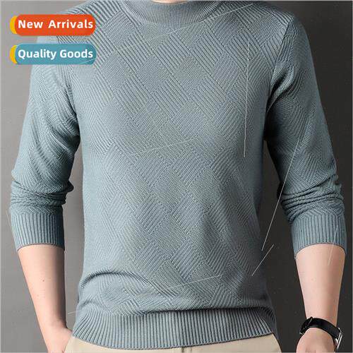 Men sweater 2023 fall winter new middle-aged elderly men big