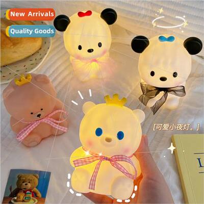 Cartoon cute bear table lamp bedroom bedside lamp children r