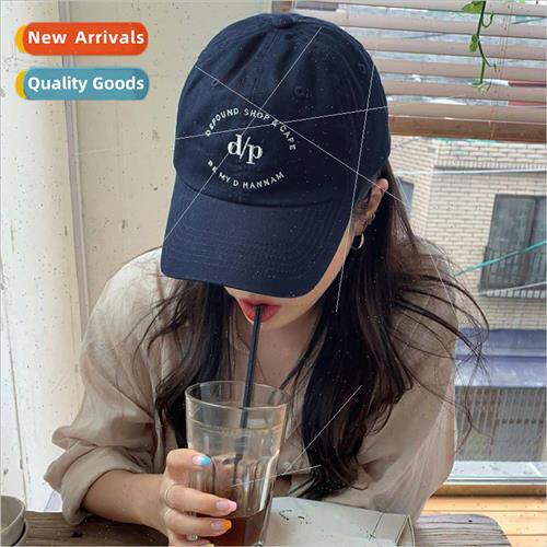 Forward very Korea ins simple letters embroidery navy baseba