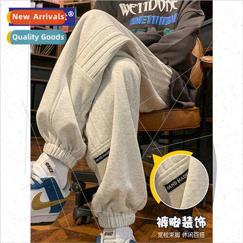 NASA pants men  fall nd loose drawstring leg guard pants HK